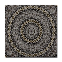 Celestial Pinwheel Of Pattern Texture And Abstract Shapes N Brown Tile Coasters by Nexatart