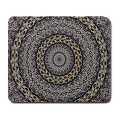 Celestial Pinwheel Of Pattern Texture And Abstract Shapes N Brown Large Mousepads by Nexatart