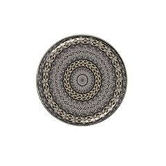 Celestial Pinwheel Of Pattern Texture And Abstract Shapes N Brown Hat Clip Ball Marker (10 Pack) by Nexatart