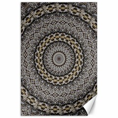 Celestial Pinwheel Of Pattern Texture And Abstract Shapes N Brown Canvas 24  X 36  by Nexatart