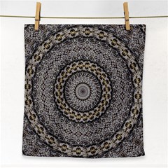 Celestial Pinwheel Of Pattern Texture And Abstract Shapes N Brown Face Towel by Nexatart