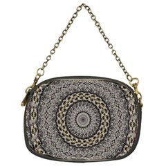 Celestial Pinwheel Of Pattern Texture And Abstract Shapes N Brown Chain Purses (one Side)  by Nexatart