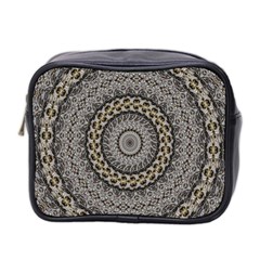 Celestial Pinwheel Of Pattern Texture And Abstract Shapes N Brown Mini Toiletries Bag 2-side by Nexatart