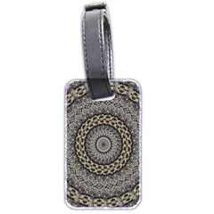 Celestial Pinwheel Of Pattern Texture And Abstract Shapes N Brown Luggage Tags (two Sides) by Nexatart