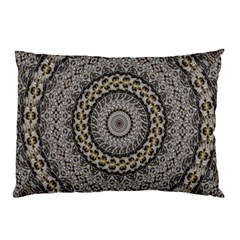 Celestial Pinwheel Of Pattern Texture And Abstract Shapes N Brown Pillow Case (two Sides) by Nexatart