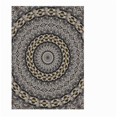 Celestial Pinwheel Of Pattern Texture And Abstract Shapes N Brown Large Garden Flag (two Sides) by Nexatart