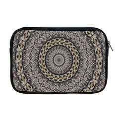 Celestial Pinwheel Of Pattern Texture And Abstract Shapes N Brown Apple Macbook Pro 17  Zipper Case