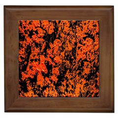 Abstract Orange Background Framed Tiles