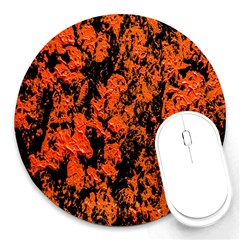 Abstract Orange Background Round Mousepads