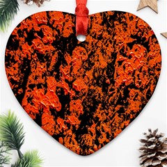 Abstract Orange Background Ornament (Heart)