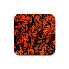 Abstract Orange Background Rubber Coaster (Square) 