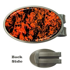 Abstract Orange Background Money Clips (Oval) 