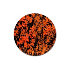 Abstract Orange Background Magnet 3  (Round)