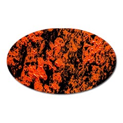 Abstract Orange Background Oval Magnet