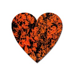 Abstract Orange Background Heart Magnet