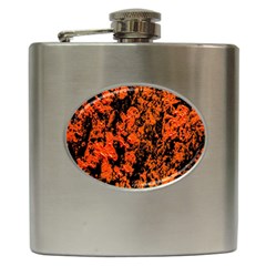 Abstract Orange Background Hip Flask (6 Oz) by Nexatart