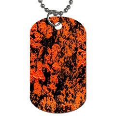 Abstract Orange Background Dog Tag (Two Sides)