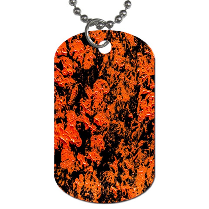 Abstract Orange Background Dog Tag (Two Sides)