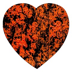 Abstract Orange Background Jigsaw Puzzle (Heart)