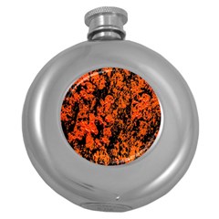 Abstract Orange Background Round Hip Flask (5 Oz) by Nexatart