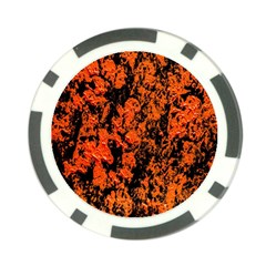 Abstract Orange Background Poker Chip Card Guard