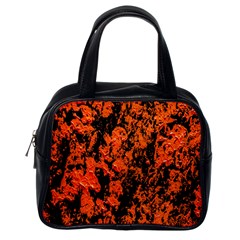 Abstract Orange Background Classic Handbags (One Side)