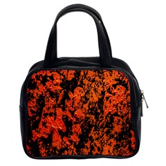 Abstract Orange Background Classic Handbags (2 Sides)