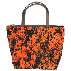 Abstract Orange Background Bucket Bags