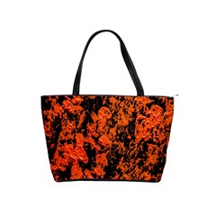 Abstract Orange Background Shoulder Handbags