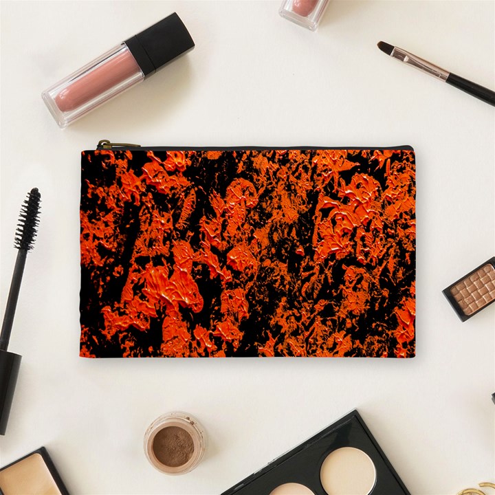 Abstract Orange Background Cosmetic Bag (Medium) 