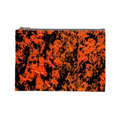 Abstract Orange Background Cosmetic Bag (Large) 