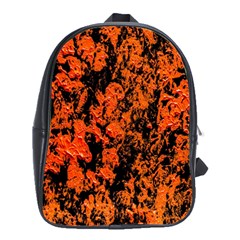 Abstract Orange Background School Bags(Large) 