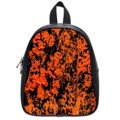 Abstract Orange Background School Bags (Small) 