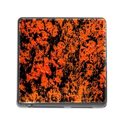 Abstract Orange Background Memory Card Reader (Square)