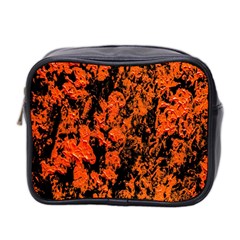 Abstract Orange Background Mini Toiletries Bag 2-Side