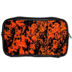 Abstract Orange Background Toiletries Bags