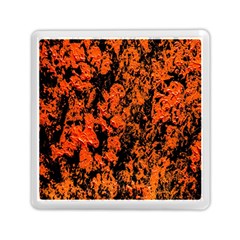 Abstract Orange Background Memory Card Reader (Square) 