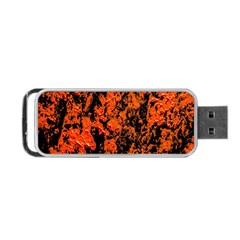 Abstract Orange Background Portable USB Flash (One Side)