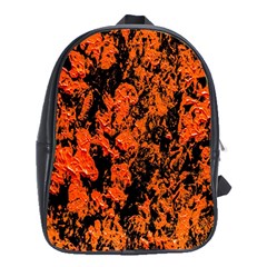 Abstract Orange Background School Bags (XL) 