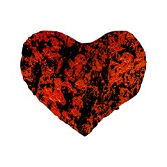 Abstract Orange Background Standard 16  Premium Heart Shape Cushions