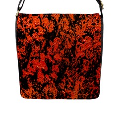 Abstract Orange Background Flap Messenger Bag (L) 