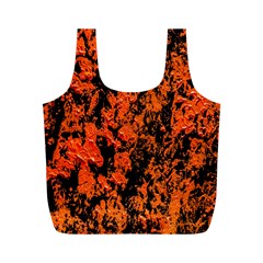 Abstract Orange Background Full Print Recycle Bags (M) 