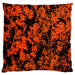 Abstract Orange Background Large Flano Cushion Case (One Side)