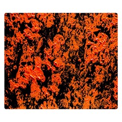 Abstract Orange Background Double Sided Flano Blanket (Small) 