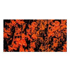 Abstract Orange Background Satin Shawl