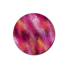 Red Seamless Abstract Background Rubber Round Coaster (4 Pack)  by Nexatart