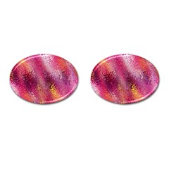 Red Seamless Abstract Background Cufflinks (oval)