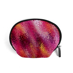 Red Seamless Abstract Background Accessory Pouches (small) 