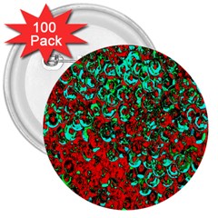 Red Turquoise Abstract Background 3  Buttons (100 Pack)  by Nexatart