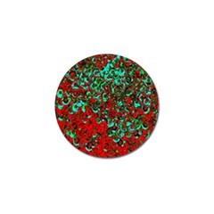 Red Turquoise Abstract Background Golf Ball Marker (4 Pack) by Nexatart